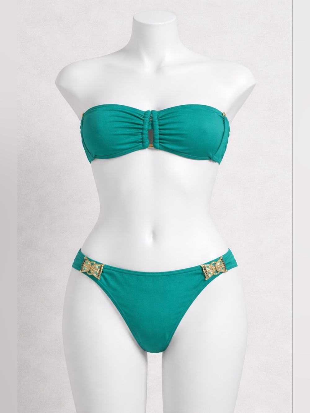 Victoria Secret Emerald Green Bandeau Bikini Set
